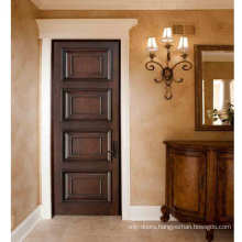 Finished Solid Mahogany Wood Interior Door in a Custom Stain